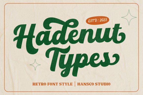 Hadenut Font: The Retro Typeface for Handmade Brands