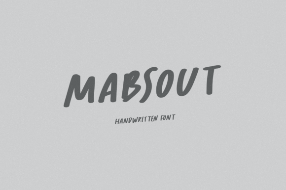 Mabsout: A Bold Handwritten Typeface for Web Design