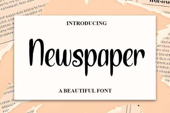 Newspaper: The Playful Script Font for Crafters