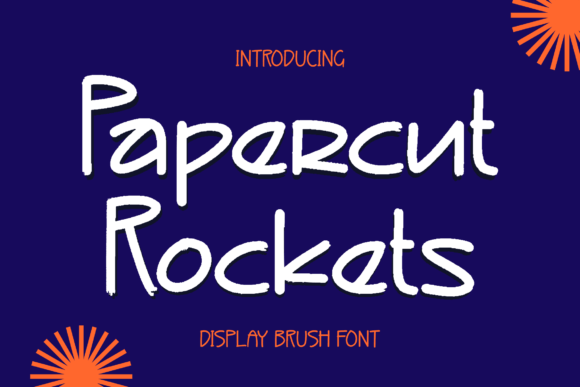 Papercut Rockets: A Bold Display Font for Editorial Design
