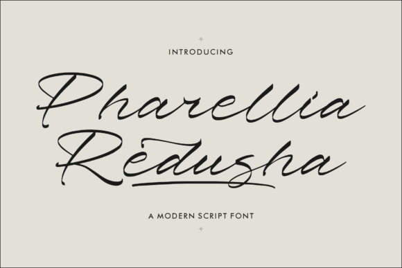 Pharellia Redusha: A Luxury Script Typeface for Editors